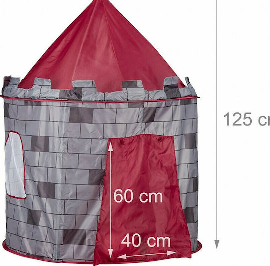 Relaxdays Cort pentru Copii Castelul Pop Up Castelul Cavalerului Gri