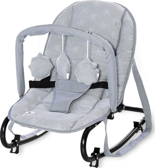 Lorelli Manual Baby Relax Eliza Luxe Silver Blue Stars for Child up to 9kg