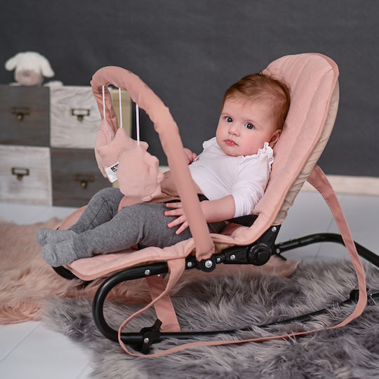 Lorelli Χειροκίνητο Relax Μωρού Eliza Luxe String Beige Stars για Παιδί έως 9kg