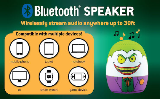 eKids Joker Ηχείο Bluetooth με Διάρκεια Μπαταρίας έως 3 ώρες Μωβ