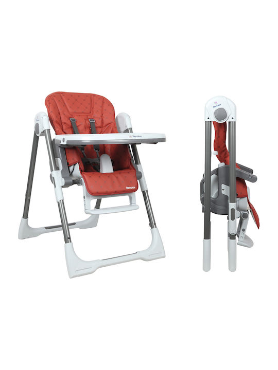 Renolux Vision Klappbarer Baby Hochstuhl mit Höhenverstellbar Terrakotta