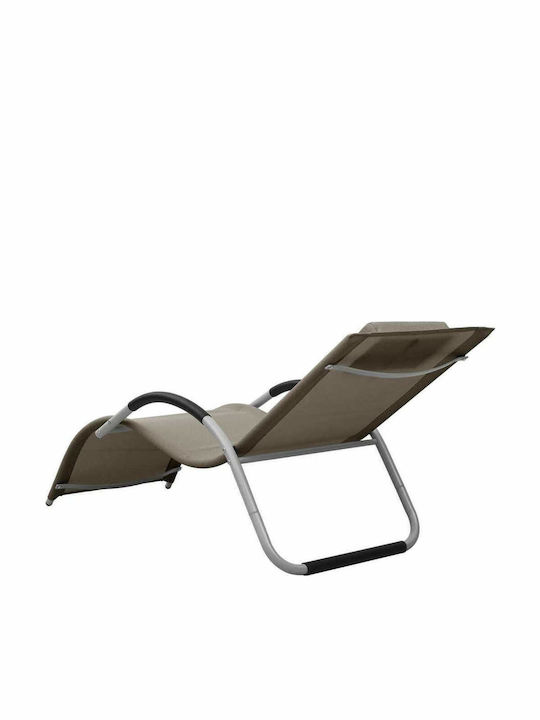 mit Textilene-Stoff Γκρι / Taupe 159x62x67cm