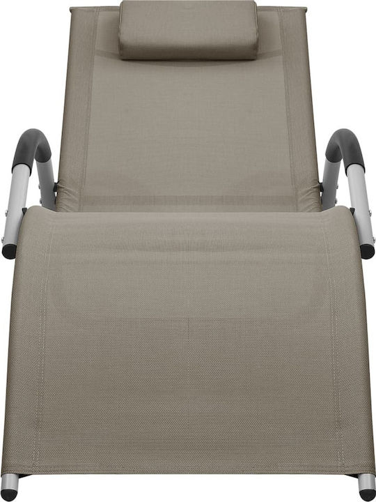 mit Textilene-Stoff Γκρι / Taupe 159x62x67cm