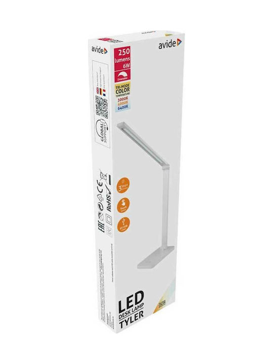Avide ABLDL-6W-TYL-W LED Настолна Лампа За Бюро Сгъваема