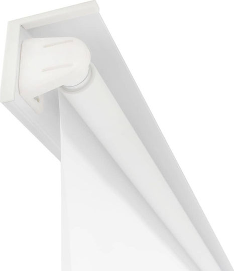 vidaXL Fabric Shower Roller Curtain 120x240cm Λευκό
