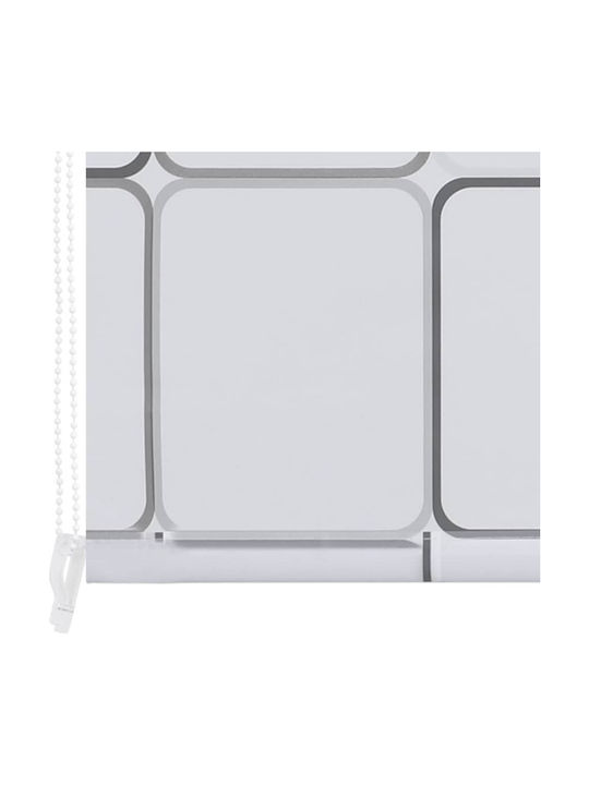 vidaXL Fabric Shower Roller Curtain 120x240cm Λευκό