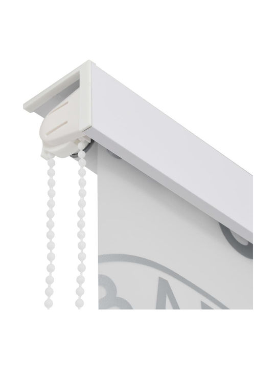 vidaXL Κουρτίνα Μπάνιου Υφασμάτινη Ρολό 100x240 cm Λευκό