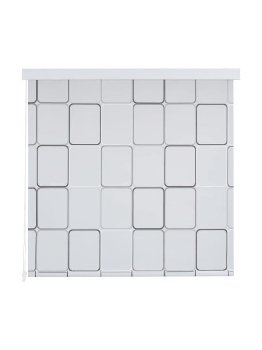 vidaXL Κουρτίνα Μπάνιου Υφασμάτινη Ρολό 140x240 cm Λευκό