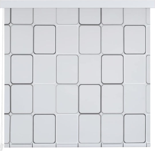 vidaXL Fabric Shower Roller Curtain 140x240cm Λευκό