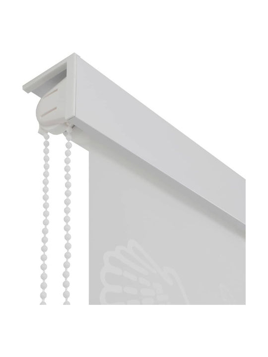 vidaXL Κουρτίνα Μπάνιου Υφασμάτινη Ρολό 80x240 cm Λευκό