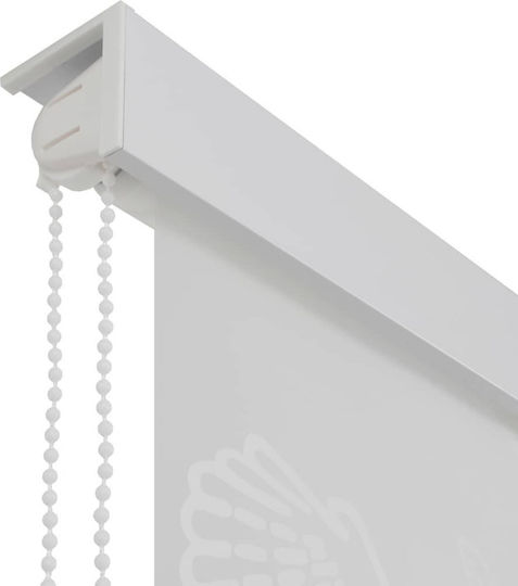 vidaXL Κουρτίνα Μπάνιου Υφασμάτινη Ρολό 80x240 cm Λευκό
