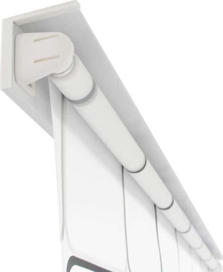 vidaXL Κουρτίνα Μπάνιου Υφασμάτινη Ρολό 80x240 cm Λευκό