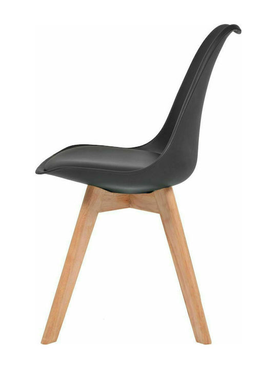 Stühle Speisesaal Schwarz 4Stück 48x53x83cm