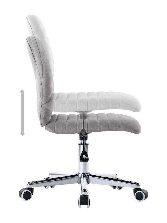 Rotating Chair Visitor with Wheels in Gray Color 56x43x84cm 2pcs