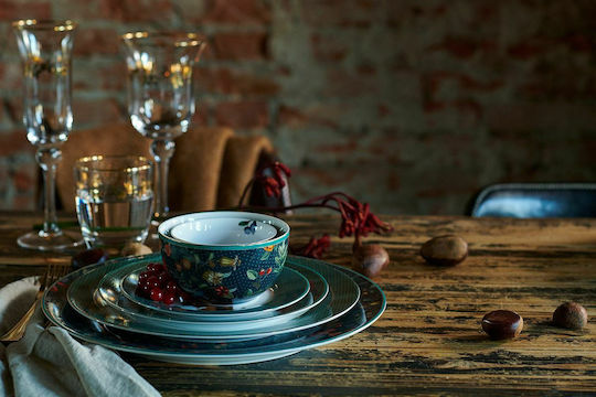 PiP Studio Winter Wonderland Μπωλ Σερβιρίσματος Στρογγυλό από Πορσελάνη Dark Blue με Διάμετρο 12εκ.