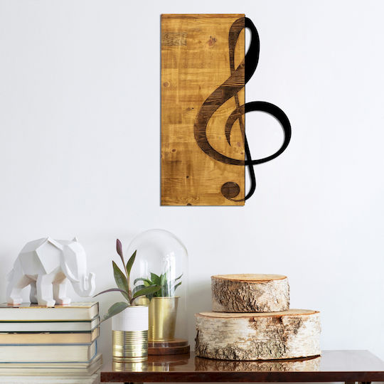 Freebox 3D Mixed Art Black Wooden Wall Decor 39x3x58cm