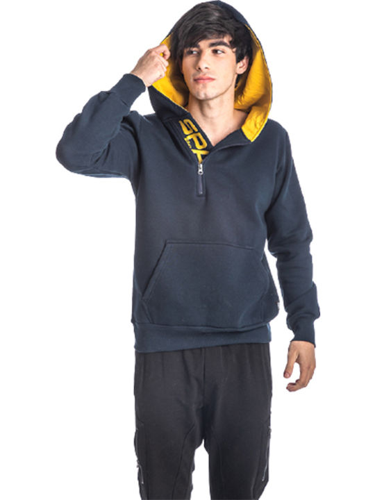 Paco & Co Men's Sweatshirt with Hood and Pockets Navy