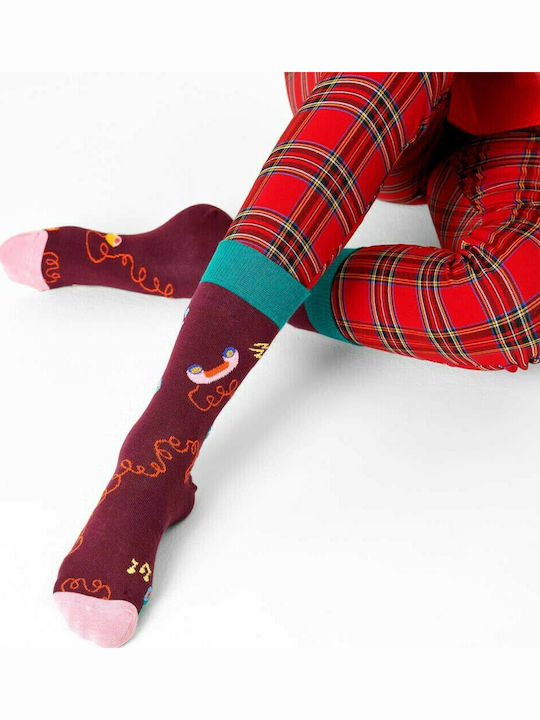 Happy Socks Stay in Touch Κάλτσες με Σχέδια Μπορντό Happy Socks Stay in Touch Κάλτσες με Σχέδια Μπορντό