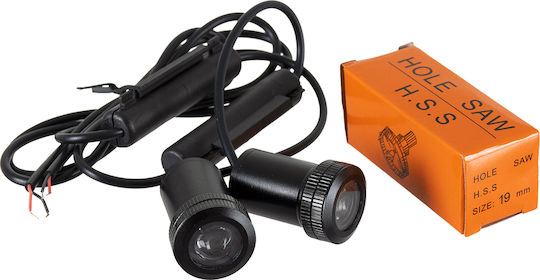 GloboStar Car Door Projectors Car Brand Projector Alfa Romeo Led Cree XHP35 3W 240lm 120° DC 12V IP20 Cool White 6000K with Logo Alfa Romeo