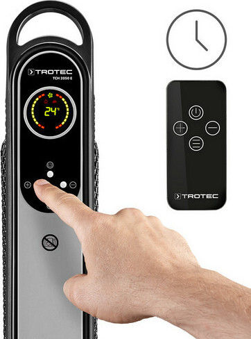 Trotec TCH 2050 E Convector Electric De Pardoseală 2000W Mic Cu Termostat Electronic 64x66cm Negru