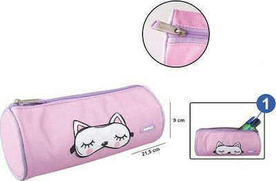 MP Pencil Case Barrel with 1 Compartment Pink