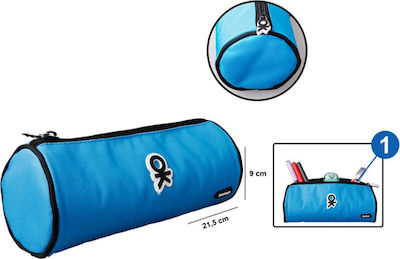 MP Pencil Case Barrel with 1 Compartment Blue