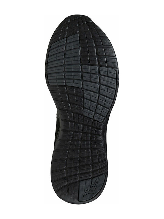 Wave Revolt 2 Kinder Sportschuhe Laufen mit Schnürsenkeln Schwarz
