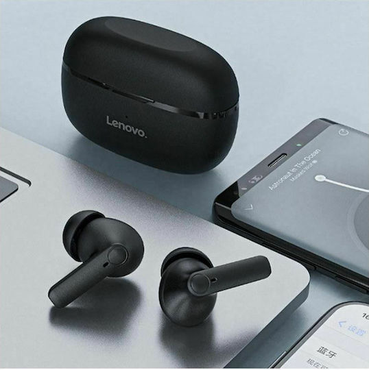 Lenovo HT05 In-ear Bluetooth Handsfree Ακουστικά με Θήκη Φόρτισης Μαύρα