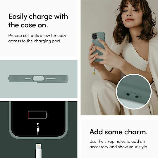 Spigen Cyrill Color Brick Back Cover Σιλικόνης Kale (iPhone 13)