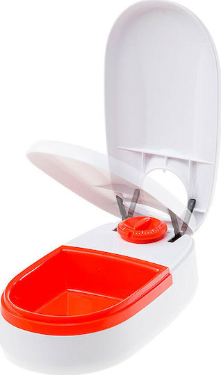 Ferplast Automatic Plastic Bowl Food for Dog & Cat 2x 400ml in White Color