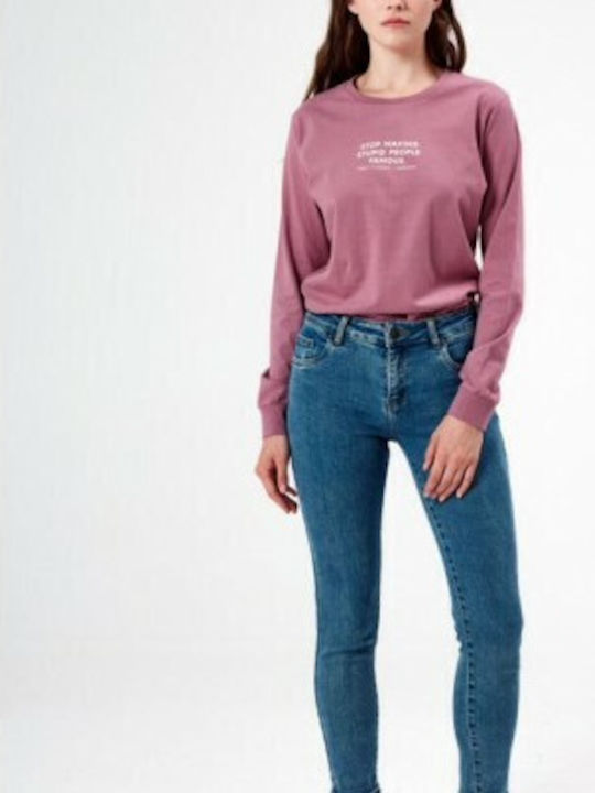 Women's Athletic Blouse Long Sleeve Dusty Rose