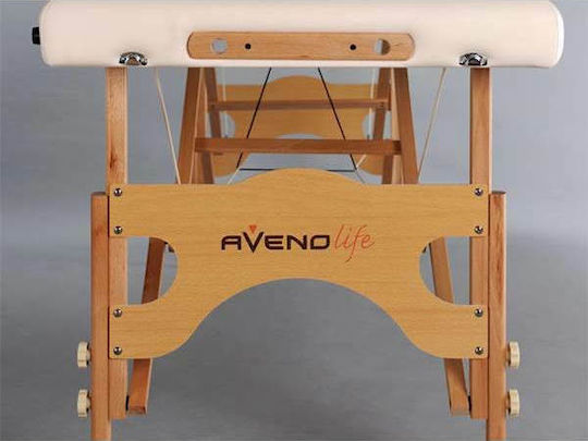Aveno Life Aura Wooden Portable/Folding Beige Massage and Physiotherapy Bed 184x64cm
