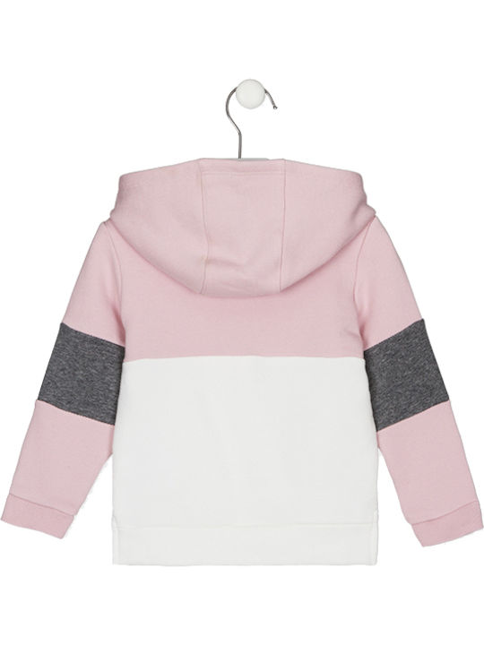 Losan Kids Sweatshirt with Hood and Pocket Pink