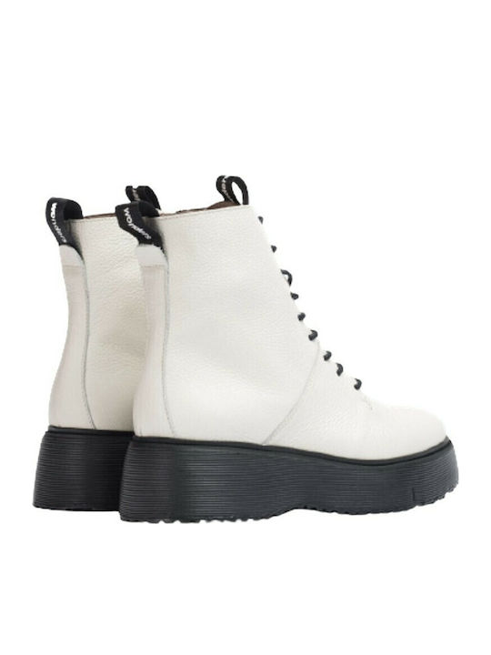 9350 Wild Milk Milk Δερμάτινα Γυναικεία Αρβυλάκια Off White