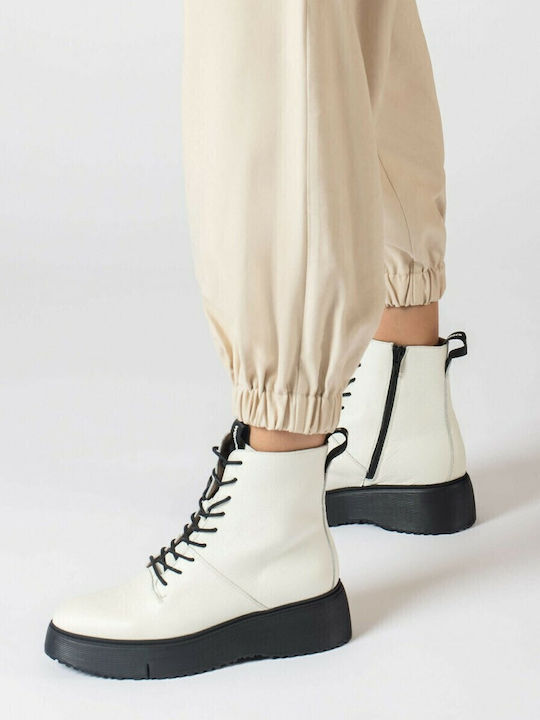 9350 Wild Milk Milk Δερμάτινα Γυναικεία Αρβυλάκια Off White