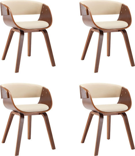 Stühle Speisesaal Cream 4Stück 53x52x70cm