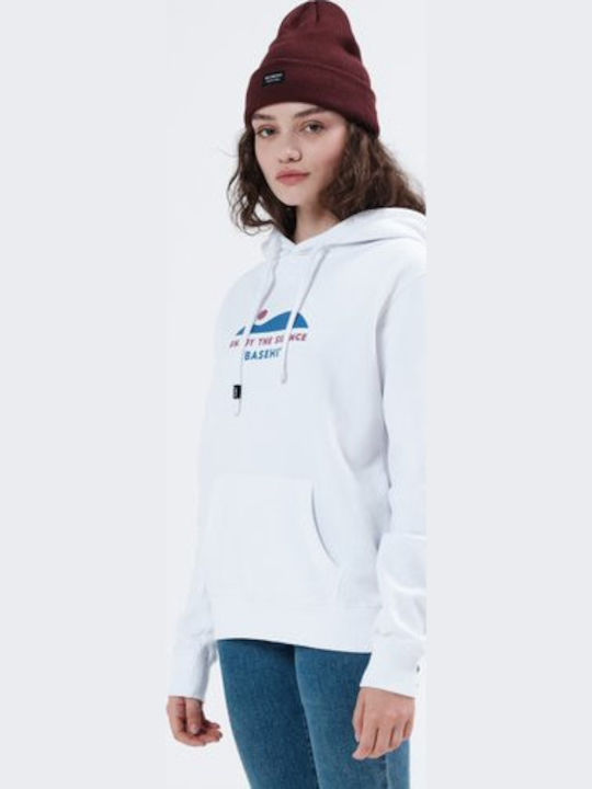 Damen Sweatshirt Kapuzen Weiß