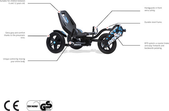 Street-X Vibes Go Kart Cu Un Loc Cu Pedală Negru Pentru 4+ Ani