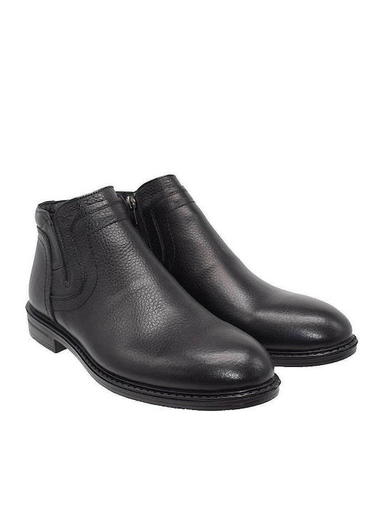 Gale Men's Leather Chelsea Ankle Boots Black