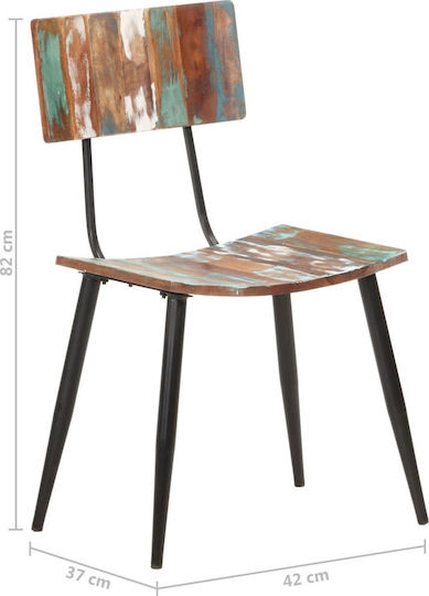 Stühle Speisesaal Mehrfarbig 2Stück 42x37x82cm