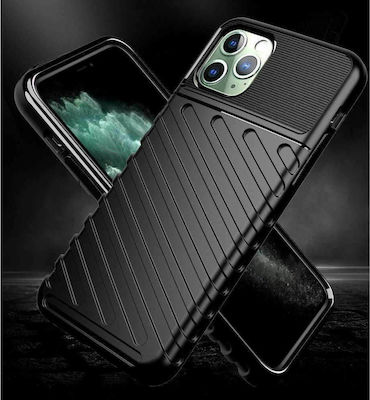 Hurtel Thunder Silicone Back Cover Durable Black (iPhone 11 Pro)