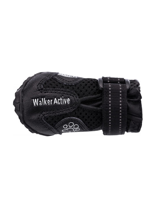 Trixie Walker Active Shoes Dog with Velcro Black 2 pieces in Black Color