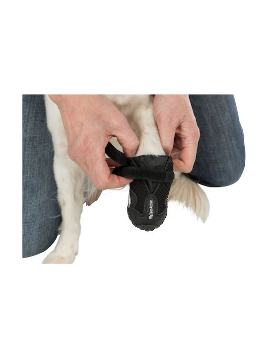 Trixie Walker Active Shoes Dog with Velcro Black 2 pieces in Black Color
