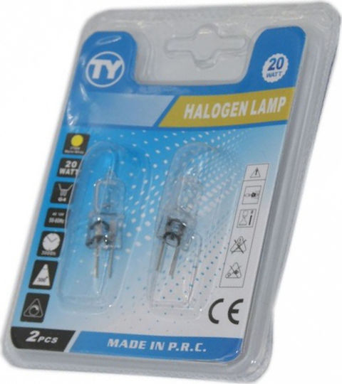 Halogen Lamp for Socket G4 with Power 20W 12V 2τμχ