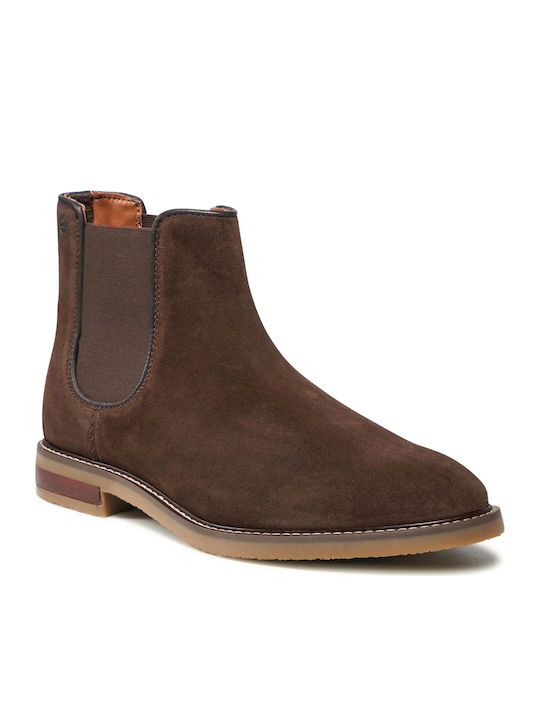 Clarks Jaxen Suede Brown Chelsea Boots