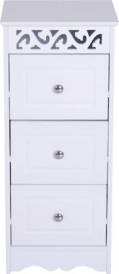 HomCom Cabinet de baie L30xA30xÎ68.5cm Alb