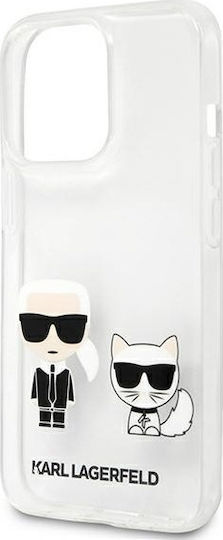 Karl Lagerfeld Karl & Choupette Umschlag Rückseite Kunststoff Transparent (iPhone 13 Pro Max)