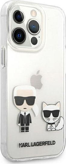 Karl Lagerfeld Karl & Choupette Umschlag Rückseite Kunststoff Transparent (iPhone 13 Pro Max)