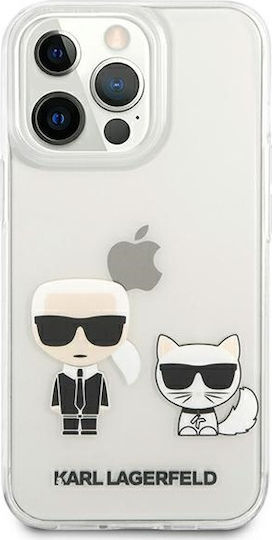 Karl Lagerfeld Karl & Choupette Umschlag Rückseite Kunststoff Transparent (iPhone 13 Pro Max)