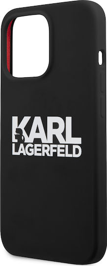 Karl Lagerfeld Stack Logo Задна корица Пластмаса Черен (iPhone 13 Pro)